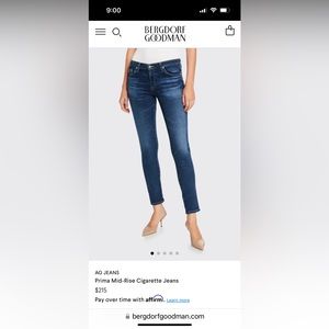 AG Prima Mid-Rise Cigarette 25R